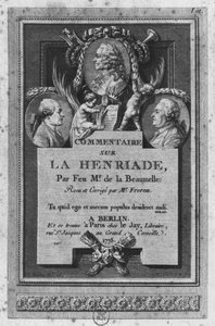 Frontispiz des Kommentars von de la Beaumelle zu 