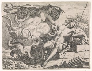 Venus betrachtet den schlafenden Adonis