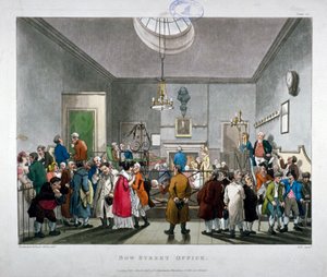 Bow Street Polizeigericht, Westminster, London, 1808 von Augustus Charles Pugin, Thomas Rowlandson