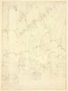 Nordschiff, Westminster Abbey von Augustus Charles Pugin