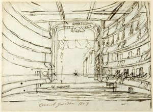 Studie für das Covent Garden Theatre, aus Microcosm of London