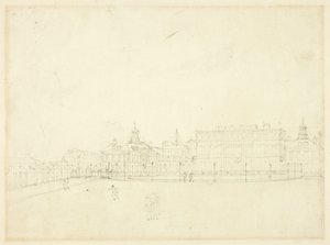 Studie für den Palast der Königin, St. James Park von Augustus Charles Pugin