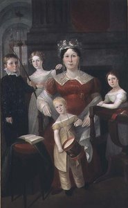 Porträt von Mrs. John Piper und Familie, um 1826