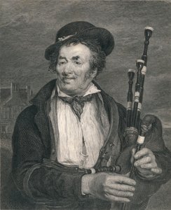 Der Dudelsackpfeifer, nach einem Bild von David Wilkie, R.A. von Augustus Fox