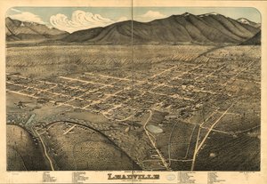 Vogelperspektive von Leadville, Lake County, Colorado, 1879 von Augustus Koch