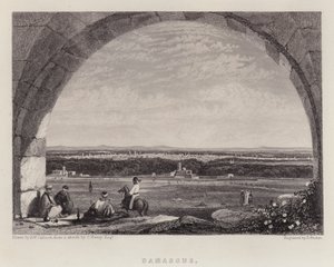 Damaskus (Farblithographie) von Augustus Wall (after) Callcott