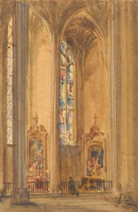 Innenraum einer gotischen Kirche von Augustus Welby Northmore Pugin