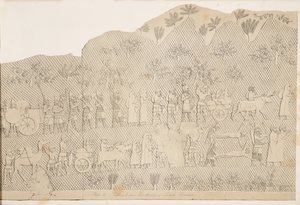 Gefangene und Beute aus der Stadt Lachich, Illustration aus Denkmäler von Ninive, 1858 von Austen Henry Layard