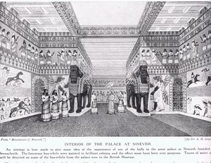 Innenansicht des Palastes von Ninive, Illustration aus 