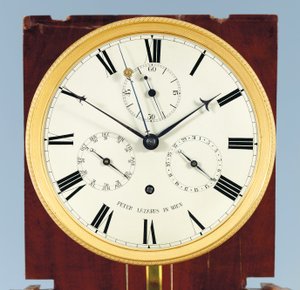 Bodenstanduhr mit Zeitgleichung und Vollkalender von Austrian School