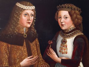 Ladislaus Posthumus König von Böhmen & Magdalena von Valois von Austrian School