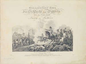 Titelseite von Wellingtons Victory, Op. 91, veröffentlicht von S.A. Steiner & Comp., Wien