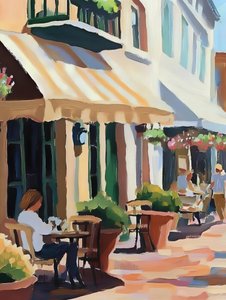 Charmantes Straßencafé