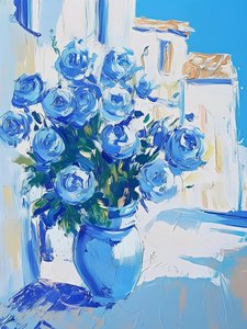 Mediterrane blaue Rosen von Avanesova Elena