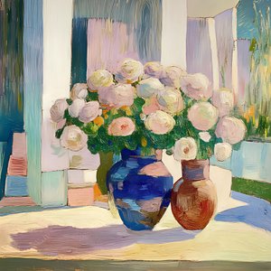 Malerische Rosenstillleben