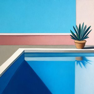 Ruhige Blautöne am Pool von Avanesova Elena