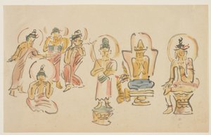 Karikaturen des Asakusa Kannon-Tempels A, ca. 1900