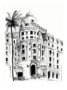 Historische Hotelskizze von Awol Art Alex