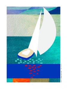 Modernes Segelboot Gelassenheit