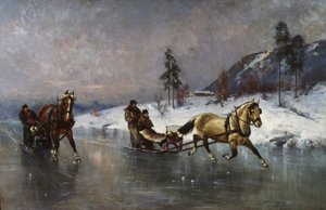 Schlittenfahrt auf dem Eis