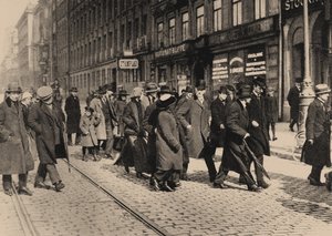 Lenin in Stockholm mit Ture Nerman und Carl Lindhagen am 13. April 1917, 1917