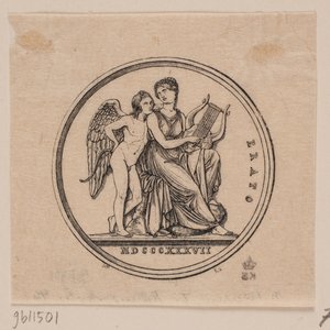 Medaille mit Darstellung von Erato