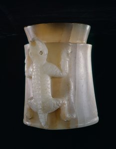 Krug, gefunden auf der Isla de Sacrificios, Veracruz, Mexiko von Aztec