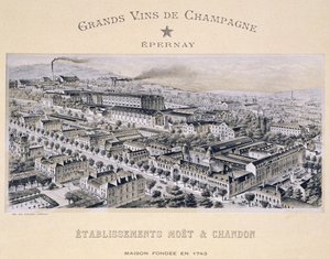 Moet & Chandon Gesellschaft, Epernay, aus La France Vinicole, veröffentlicht von Moet & Chandon
