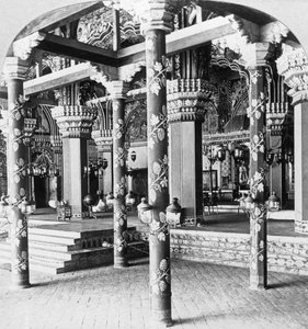 Die Mahratta Durbar Halle, Palast der Prinzessin von Tanjore, Tanjore Thanjavur, Indien, 1901