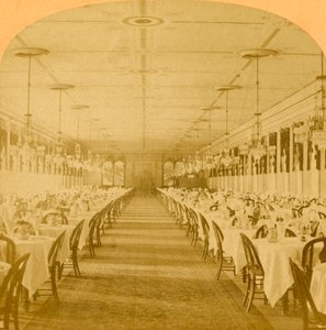 Speisesaal, Grand Union Hotel, Saratoga, größter Speisesaal der Welt von B. W. Kilburn