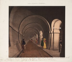 Der Themse-Tunnel, graviert von J.D. Harding, ca. 1835