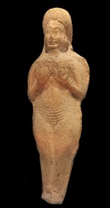 Figur einer nackten Frau. Terrakotta, Babylon, 2. Jahrtausend v. Chr. Musée de la Castre, Cannes. von Babylonian