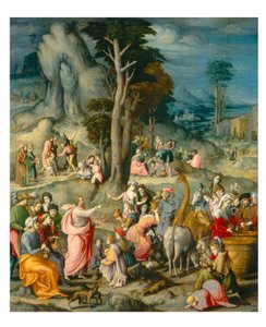 Das Sammeln von Manna von Bacchiacca