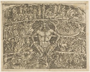 Die Hölle nach Dante, aus den Fresken des Campo Santo in Pisa