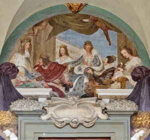 Maria De’ Medici und ihre Kinder von Baldassare (1611-89) Franceschini