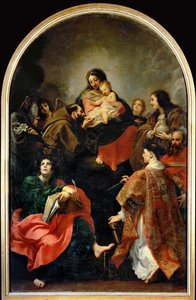 Thronende Madonna mit Heiligen von Baldassare Franceschini