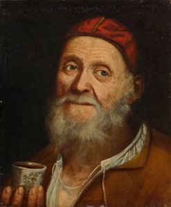 Alter Mann mit Kaffeehäferl