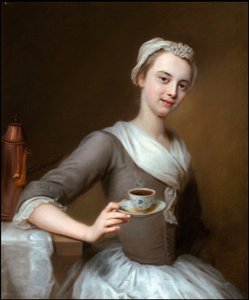 Eine Tasse Kaffee anbieten