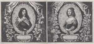 Ludwig XIII. und Anna von Österreich von Balthazar Moncornet and Pierre Mariette I