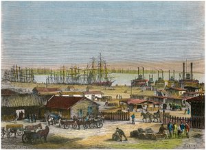 Mississippi River, New Orleans, Louisiana, USA, ca. 1880 von Barbant