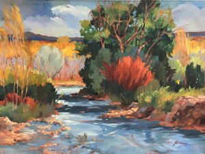 New Mexico Herbstfluss von Barbara Cleary