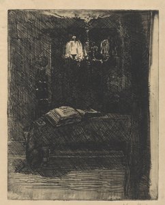 Tisch mit aufgeschlagenem Buch von Barbara Elisabeth van Houten (signed by artist)