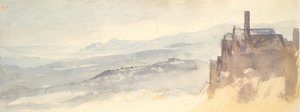 Landschaft: Häuser auf Klippe