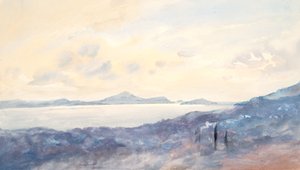 Landschaften mit blauer Waschung