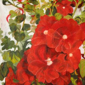 Lebendige rote Blüten von Barbara Piatti