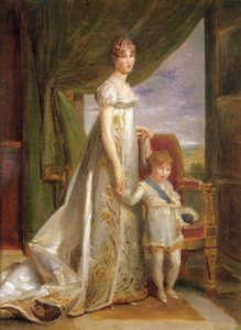 Hortense-Eugénie de Beauharnais (1783 - 1837), Königin von Holland und ihr Sohn Charles Napoléon Bonaparte (1803 - 1807), 1806