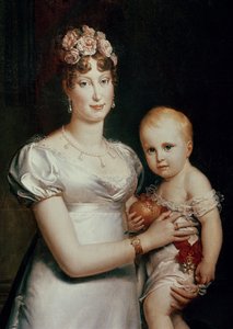 Marie-Louise (1791-1847) von Habsburg-Lothringen und der König von Rom (1811-32) (Detail)