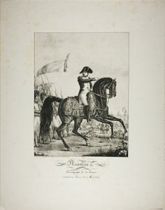 Napoleon begleitet von seinen guten Männern, Rückkehr nach Frankreich am 1. März 1815 von Baron François Pascal Simon Gérard