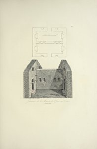 Innenansicht des Hauses des Inka in Canar, gezeichnet von Gmelin, Illustration aus "Vues des Cordillères et Monumens des Peuples Indigènes de l