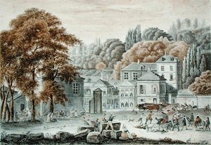 Der neue Place du Pont, Sevres, im Jahr 1822